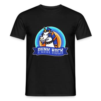 Punk Rock Unicorn - Männer T-Shirt - Schwarz - Vorne - AI Model Male 178 light (178cm)