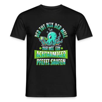 Der tut nix der will nur wie ein achtarmiger - Männer T-Shirt - Schwarz - Vorne - AI Model Male 178 light (178cm)