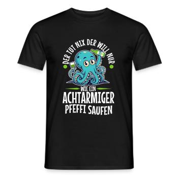 Der tut nix der will nur wie ein achtarmiger - Männer T-Shirt - Schwarz - Vorne - AI Model Male 178 light (178cm)