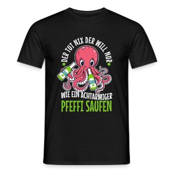 Der tut nix der will nur wie ein achtarmiger - Männer T-Shirt - Schwarz - Vorne - AI Model Male 178 light (178cm)