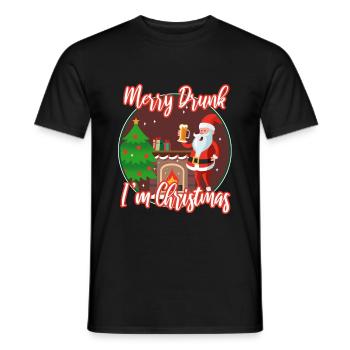 Joyeux saoul, je suis Noël - T-shirt homme - noir - Devant - AI Model Male 178 light (178cm)