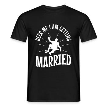 Beer Me, I am getting married - Men's T-Shirt - black - Front - AI Model Male 178 light (178cm)