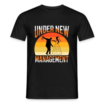 Under New Management - Men's T-Shirt - black - Front - AI Model Male 178 light (178cm)