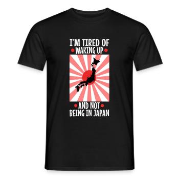 Im tired of waking up and not being in japan - Men's T-Shirt - black - Front - AI Model Male 178 light (178cm)