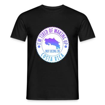 Je suis fatigué de me réveiller et de ne pas être au Costa Rica - T-shirt homme - noir - Devant - AI Model Male 178 light (178cm)