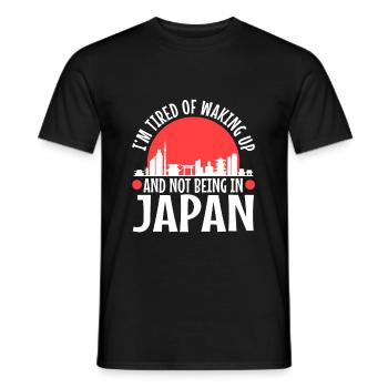 Im tired of waking up and not being in japan - Men's T-Shirt - black - Front - AI Model Male 178 light (178cm)