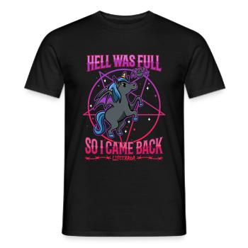 L’enfer était plein alors je suis revenu - Lifeerror - T-shirt homme - noir - Devant - AI Model Male 178 light (178cm)