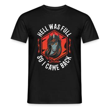 L’enfer était plein alors je suis revenu - Lifeerror - T-shirt homme - noir - Devant - AI Model Male 178 light (178cm)