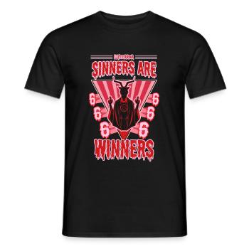 Sinners are Winners - Lifeerror - Männer T-Shirt - Schwarz - Vorne - AI Model Male 178 light (178cm)