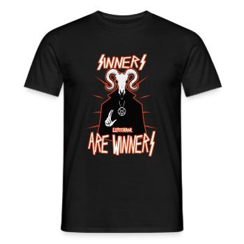 Sinners are Winners - Lifeerror - Männer T-Shirt - Schwarz - Vorne - AI Model Male 178 light (178cm)