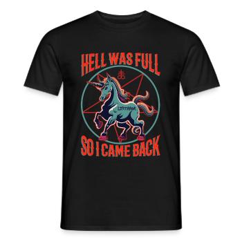 L’enfer était plein alors je suis revenu - Lifeerror - T-shirt homme - noir - Devant - AI Model Male 178 light (178cm)