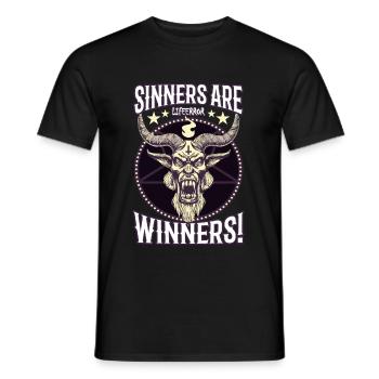 Sinners are Winners - Lifeerror - Männer T-Shirt - Schwarz - Vorne - AI Model Male 178 light (178cm)