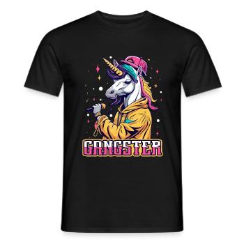 Licorne Gangsta - T-shirt homme - noir - Devant - AI Model Male 178 light (178cm)