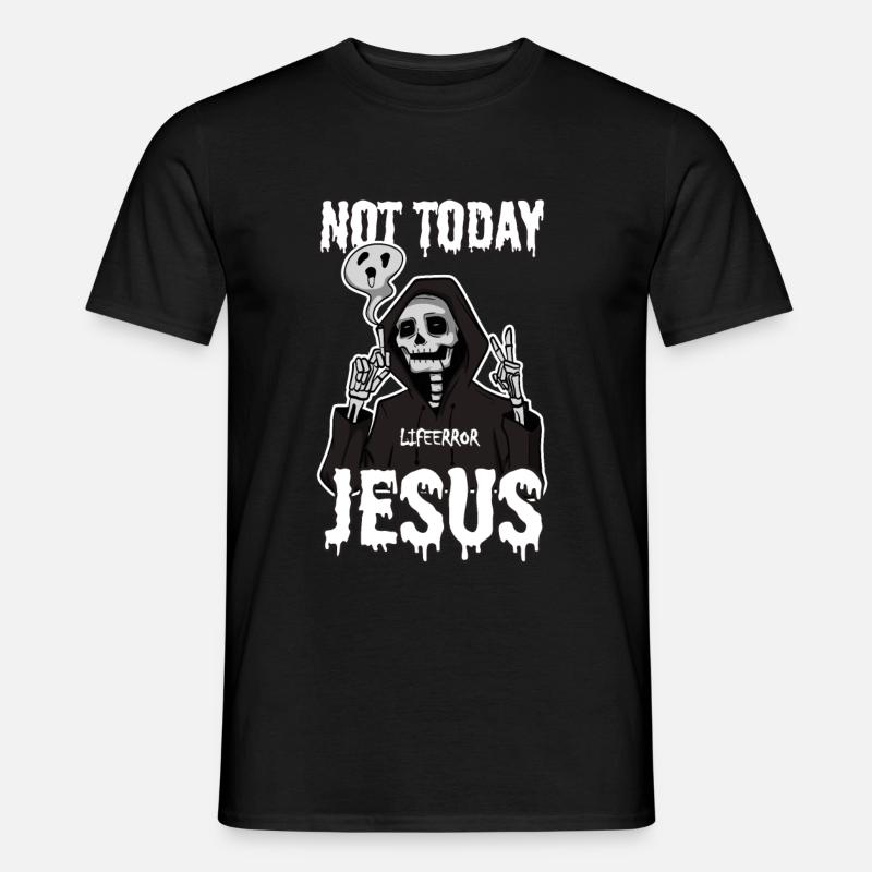 Not Today Jesus - Lifeerror - Männer T-Shirt - Schwarz