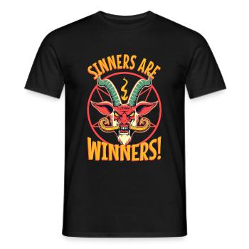 Sinners are Winners - Lifeerror - Männer T-Shirt - Schwarz - Vorne - AI Model Male 178 light (178cm)