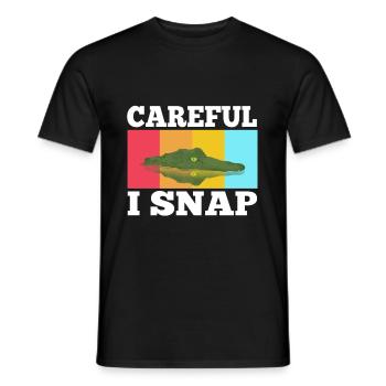 Careful i snap alligator - Männer T-Shirt - Schwarz - Vorne - AI Model Male 178 light (178cm)