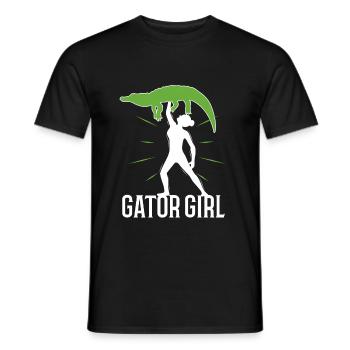 Gator Girl - Männer T-Shirt - Schwarz - Vorne - AI Model Male 178 light (178cm)
