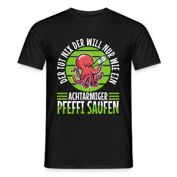 Der tut nix der will nur wie ein achtarmiger - Männer T-Shirt - Schwarz - Vorne - AI Model Male 178 light (178cm)