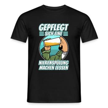Well-groomed to have a kidney irrigation - Men's T-Shirt - black - Front - AI Model Male 178 light (178cm)