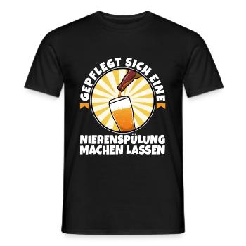 Well-groomed to have a kidney irrigation - Men's T-Shirt - black - Front - AI Model Male 178 light (178cm)