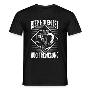 Bier holen ist auch Bewegung - Männer T-Shirt - Schwarz - Vorne - AI Model Male 178 light (178cm)