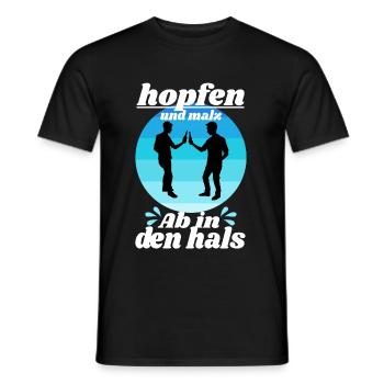 Hopfen und Malz - Männer T-Shirt - Schwarz - Vorne - AI Model Male 178 light (178cm)