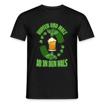 Hopfen und Malz - Männer T-Shirt - Schwarz - Vorne - AI Model Male 178 light (178cm)