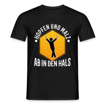 Hopfen und Malz - Männer T-Shirt - Schwarz - Vorne - AI Model Male 178 light (178cm)