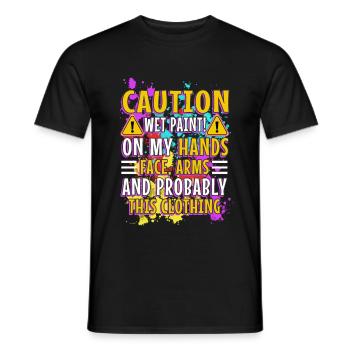 Wet paint - Männer T-Shirt - Schwarz - Vorne - AI Model Male 178 light (178cm)