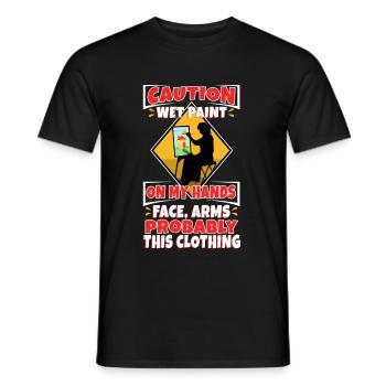 Wet paint - Männer T-Shirt - Schwarz - Vorne - AI Model Male 178 light (178cm)