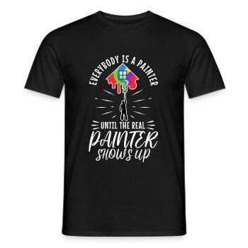 Tout le monde est peintre jusqu’au vrai peintre - T-shirt homme - noir - Devant - AI Model Male 178 light (178cm)