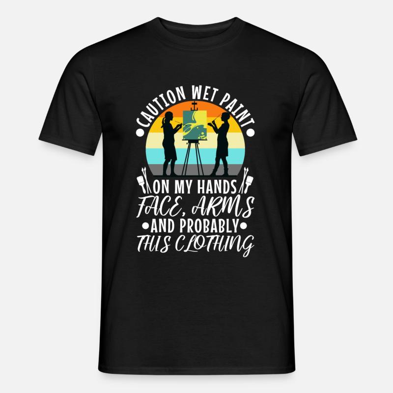 Wet paint - Männer T-Shirt - Schwarz