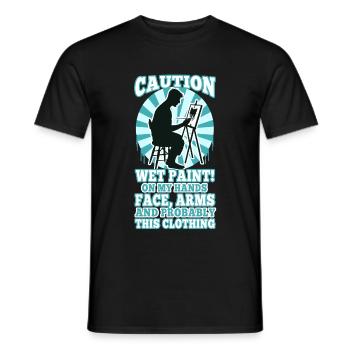 Wet paint - Männer T-Shirt - Schwarz - Vorne - AI Model Male 178 light (178cm)