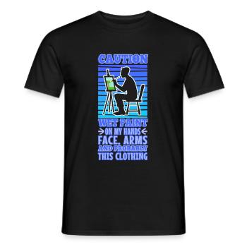 Wet paint - Männer T-Shirt - Schwarz - Vorne - AI Model Male 178 light (178cm)