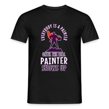 Tout le monde est peintre jusqu’au vrai peintre - T-shirt homme - noir - Devant - AI Model Male 178 light (178cm)