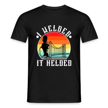 Je l’ai soudé maintenu - T-shirt homme - noir - Devant - AI Model Male 178 light (178cm)