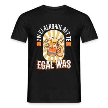 Two alcohols please no matter what - Men's T-Shirt - black - Front - AI Model Male 178 light (178cm)