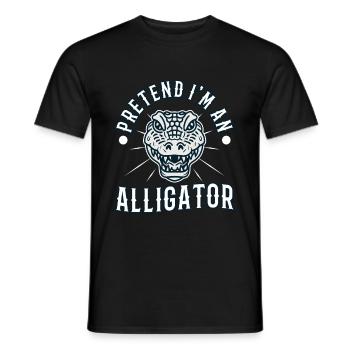 Pretend I'm An Alligator - Men's T-Shirt - black - Front - AI Model Male 178 light (178cm)