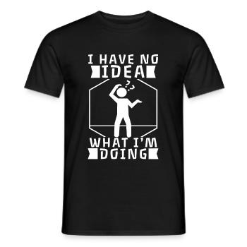 Je n’ai aucune idée de ce que je fais - T-shirt homme - noir - Devant - AI Model Male 178 light (178cm)