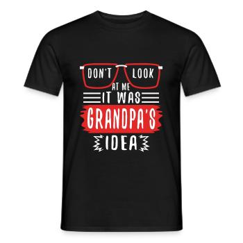 It was grandpas idea - Männer T-Shirt - Schwarz - Vorne - AI Model Male 178 light (178cm)