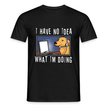 Je n’ai aucune idée de ce que je fais - T-shirt homme - noir - Devant - AI Model Male 178 light (178cm)