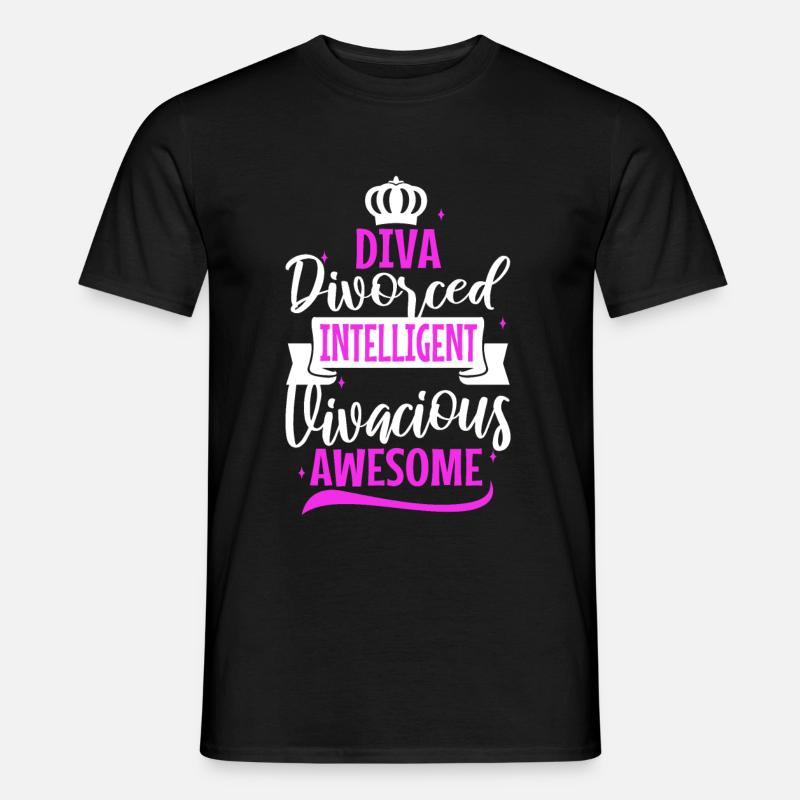 Divorce Diva - Männer T-Shirt - Schwarz