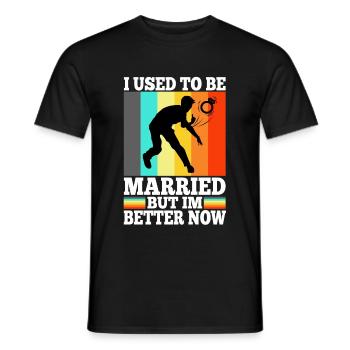 I Used To Be Married But I'm Better Now - Männer T-Shirt - Schwarz - Vorne - AI Model Male 178 light (178cm)