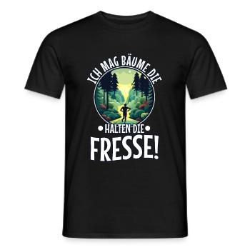I like trees that hold the food - Men's T-Shirt - black - Front - AI Model Male 178 light (178cm)