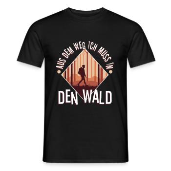 Aus dem weg ich muss in den Wald - Männer T-Shirt - Schwarz - Vorne - AI Model Male 178 light (178cm)