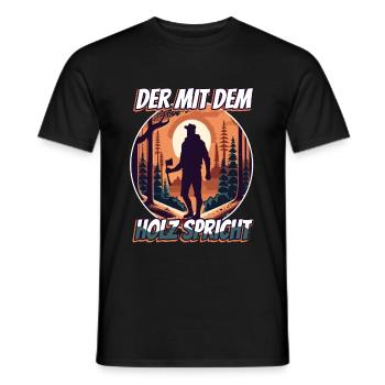 Qui parle au bois - T-shirt homme - noir - Devant - AI Model Male 178 light (178cm)