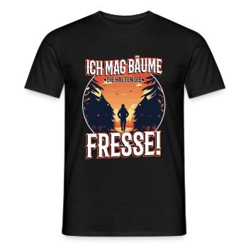 I like trees that hold the food - Men's T-Shirt - black - Front - AI Model Male 178 light (178cm)
