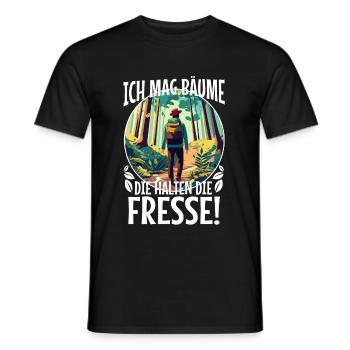 J’aime les arbres qui retiennent la nourriture - T-shirt homme - noir - Devant - AI Model Male 178 light (178cm)
