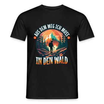 Aus dem weg ich muss in den Wald - Männer T-Shirt - Schwarz - Vorne - AI Model Male 178 light (178cm)