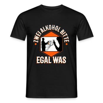 Two alcohols please no matter what - Men's T-Shirt - black - Front - AI Model Male 178 light (178cm)